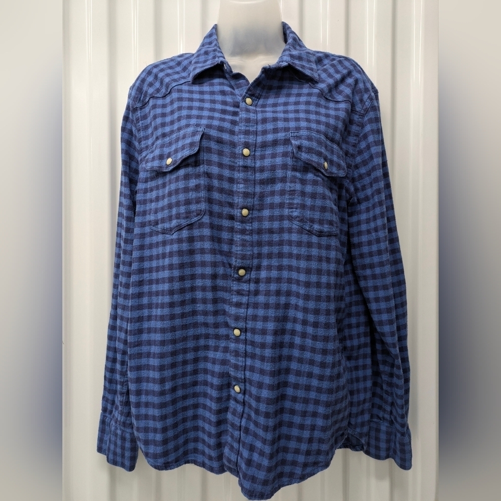 Lucky Brand Blue Plaid Button-Up Shirt